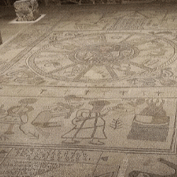 רצפת הפסיפס בית אלפא גן לאומי בית כנסת עתיק צילום רועי איתן  